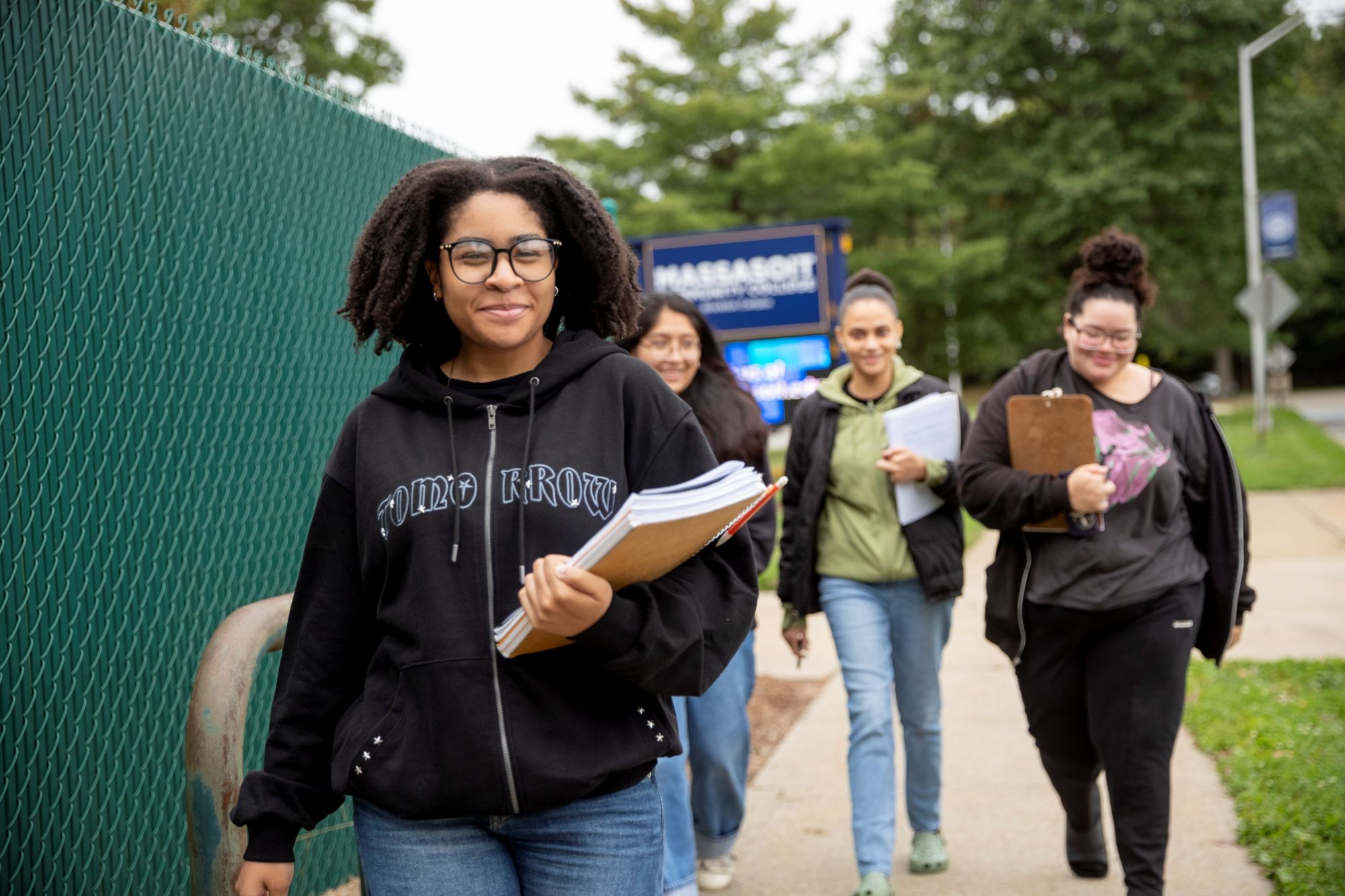 Students walking to class.